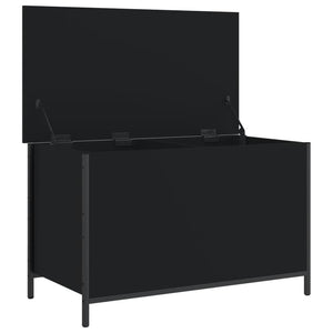 Cassapanca Nera 80x42,5x50 cm in Legno Multistrato