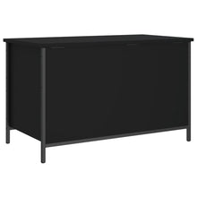 Indlæs billede til gallerivisning Cassapanca Nera 80x42,5x50 cm in Legno Multistrato