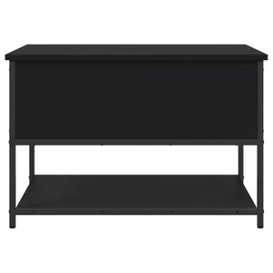 Panca con Vano Contenitore Nera 70x42,5x47 cm in Legno Multistrato