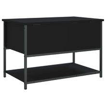 Load image into Gallery viewer, Panca con Vano Contenitore Nera 70x42,5x47 cm in Legno Multistrato