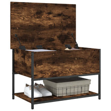 Load image into Gallery viewer, Panca con Vano Contenitore Rovere Fumo 70x42,5x47 cm Legno Multistrato