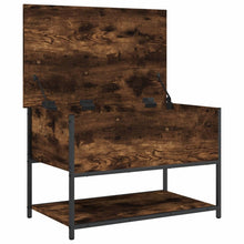 Load image into Gallery viewer, Panca con Vano Contenitore Rovere Fumo 70x42,5x47 cm Legno Multistrato