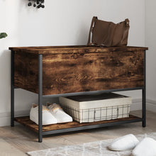 Load image into Gallery viewer, Panca con Vano Contenitore Rovere Fumo 70x42,5x47 cm Legno Multistrato