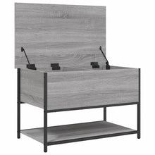 Load image into Gallery viewer, Panca con Vano Contenitore Grigio Sonoma 70x42,5x47cm Legno Multistrato