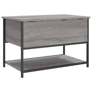 Panca con Vano Contenitore Grigio Sonoma 70x42,5x47cm Legno Multistrato