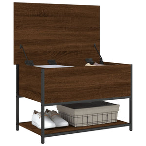 Panca con Vano Contenitore Rovere Marrone 70x42,5x47 Legno Multistrato