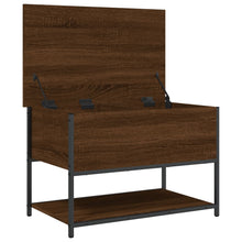 Load image into Gallery viewer, Panca con Vano Contenitore Rovere Marrone 70x42,5x47 Legno Multistrato