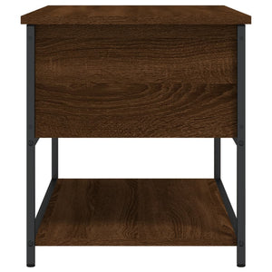 Panca con Vano Contenitore Rovere Marrone 70x42,5x47 Legno Multistrato