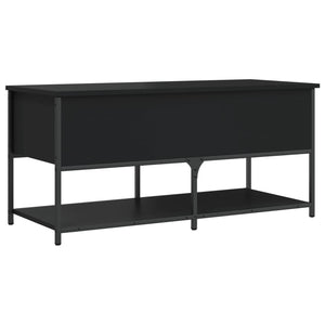 Panca con Vano ContenitorecNera 100x42,5x47 cm in Legno Multistrato