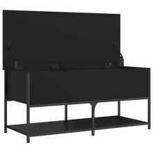 Load image into Gallery viewer, Panca con Vano ContenitorecNera 100x42,5x47 cm in Legno Multistrato