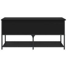 Load image into Gallery viewer, Panca con Vano ContenitorecNera 100x42,5x47 cm in Legno Multistrato