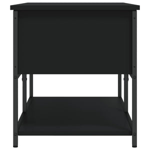 Panca con Vano ContenitorecNera 100x42,5x47 cm in Legno Multistrato