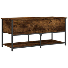 Load image into Gallery viewer, Panca con Vano Contenitore Rovere Fumo 100x42,5x47 cm Legno Multistrato