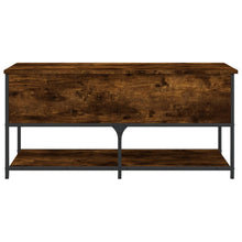 Load image into Gallery viewer, Panca con Vano Contenitore Rovere Fumo 100x42,5x47 cm Legno Multistrato