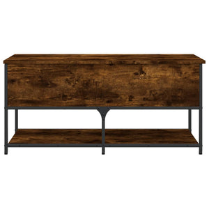 Panca con Vano Contenitore Rovere Fumo 100x42,5x47 cm Legno Multistrato