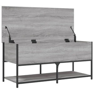 Panca con Vano Contenitore Grigio Sonoma 100x42,5x47 Legno Multistrato