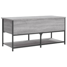 Load image into Gallery viewer, Panca con Vano Contenitore Grigio Sonoma 100x42,5x47 Legno Multistrato