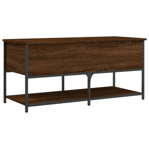 Panca con Vano Contenitore Rovere Marrone 100x42,5x47 Legno Multistrato
