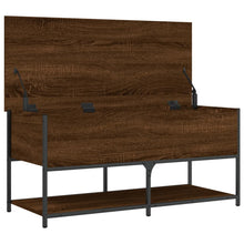 Load image into Gallery viewer, Panca con Vano Contenitore Rovere Marrone 100x42,5x47 Legno Multistrato
