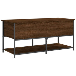 Panca con Vano Contenitore Rovere Marrone 100x42,5x47 Legno Multistrato