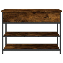 Load image into Gallery viewer, Panca PortaScarpe con Vano Contenitore Rovere Fumo 70x42,5x50 cm Legno Multistrato