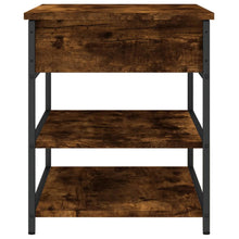 Load image into Gallery viewer, Panca PortaScarpe con Vano Contenitore Rovere Fumo 70x42,5x50 cm Legno Multistrato