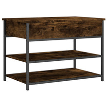 Load image into Gallery viewer, Panca PortaScarpe con Vano Contenitore Rovere Fumo 70x42,5x50 cm Legno Multistrato