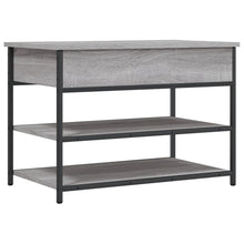 Load image into Gallery viewer, Panca PortaScarpe con Vano Contenitore Grigio Sonoma 70x42,5x50cm Legno Multistrato