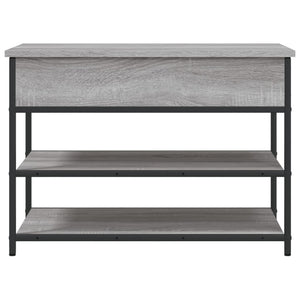 Panca PortaScarpe con Vano Contenitore Grigio Sonoma 70x42,5x50cm Legno Multistrato