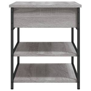 Panca PortaScarpe con Vano Contenitore Grigio Sonoma 70x42,5x50cm Legno Multistrato