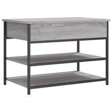 Load image into Gallery viewer, Panca PortaScarpe con Vano Contenitore Grigio Sonoma 70x42,5x50cm Legno Multistrato