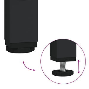 Panca PortaScarpe con Vano Contenitore Nera 100x42,5x50 cm in Legno Multistrato