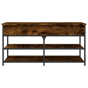 Panca PortaScarpe con Vano Contenitore Rovere Fumo 100x42,5x50 cm Legno Multistrato