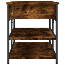 Load image into Gallery viewer, Panca PortaScarpe con Vano Contenitore Rovere Fumo 100x42,5x50 cm Legno Multistrato