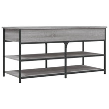 Load image into Gallery viewer, Panca PortaScarpe con Vano Contenitore Grigio Sonoma 100x42,5x50 Legno Multistrato