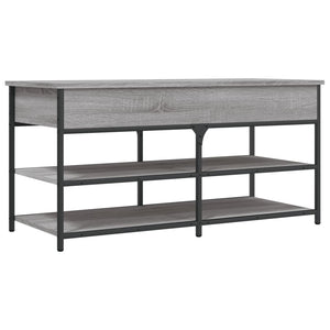 Panca PortaScarpe con Vano Contenitore Grigio Sonoma 100x42,5x50 Legno Multistrato
