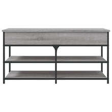 Load image into Gallery viewer, Panca PortaScarpe con Vano Contenitore Grigio Sonoma 100x42,5x50 Legno Multistrato