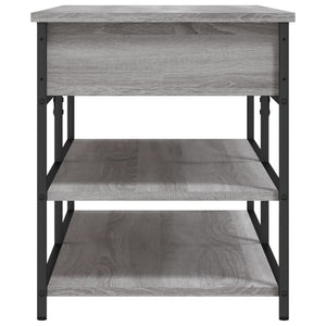 Panca PortaScarpe con Vano Contenitore Grigio Sonoma 100x42,5x50 Legno Multistrato