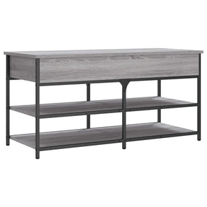 Panca PortaScarpe con Vano Contenitore Grigio Sonoma 100x42,5x50 Legno Multistrato