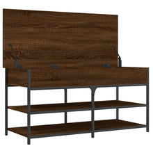 Load image into Gallery viewer, Panca PortaScarpe con Vano Contenitore Rovere Marrone 100x42,5x50 Legno Multistrato