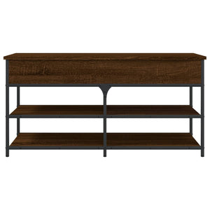 Panca PortaScarpe con Vano Contenitore Rovere Marrone 100x42,5x50 Legno Multistrato