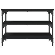 Load image into Gallery viewer, Panca Porta Scarpe Nera 70x38,5x49 cm in Legno Multistrato