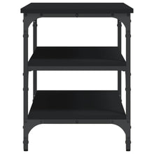 Load image into Gallery viewer, Panca Porta Scarpe Nera 70x38,5x49 cm in Legno Multistrato