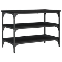 Load image into Gallery viewer, Panca Porta Scarpe Nera 70x38,5x49 cm in Legno Multistrato
