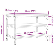 Load image into Gallery viewer, Panca Porta Scarpe Nera 70x38,5x49 cm in Legno Multistrato