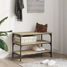 Load image into Gallery viewer, Panca Porta Scarpe Rovere Sonoma 70x38,5x49cm Legno Multistrato
