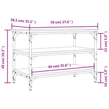 Load image into Gallery viewer, Panca Porta Scarpe Rovere Sonoma 70x38,5x49cm Legno Multistrato