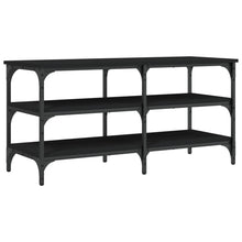 Load image into Gallery viewer, Panca Porta Scarpe Nera 100x38,5x49 cm in Legno Multistrato