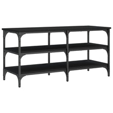 Load image into Gallery viewer, Panca Porta Scarpe Nera 100x38,5x49 cm in Legno Multistrato
