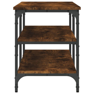 Panca Porta Scarpe Rovere Fumo 100x38,5x49cm Legno Multistrato